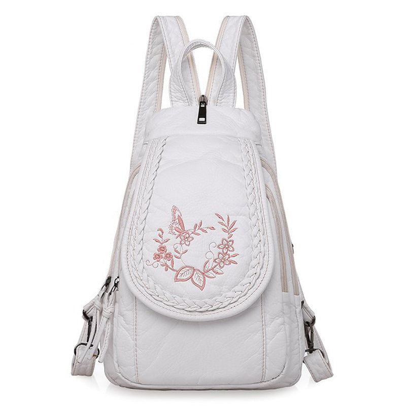 Women's Multifunctional Washed Soft Leather Korean Bags