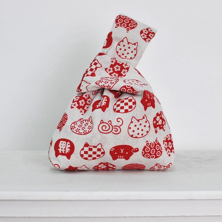 Classy Wrist Cotton Linen Fabric Fresh Handbags