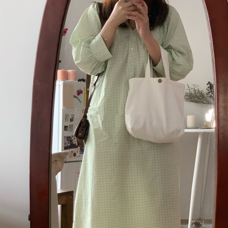 Versatile Women's Portable Color Canvas Reticule Handbags