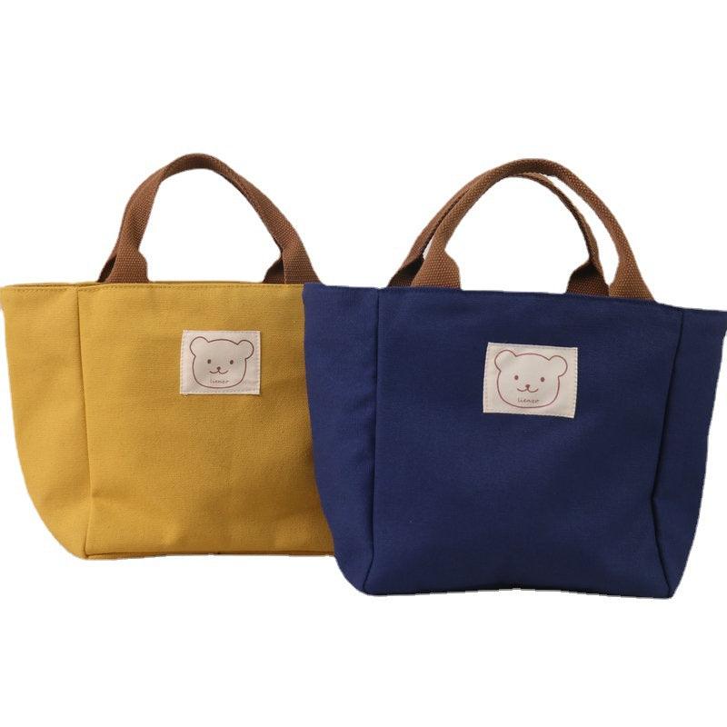 Heat Preservation Lunch Box Canvas Thickened Handbags