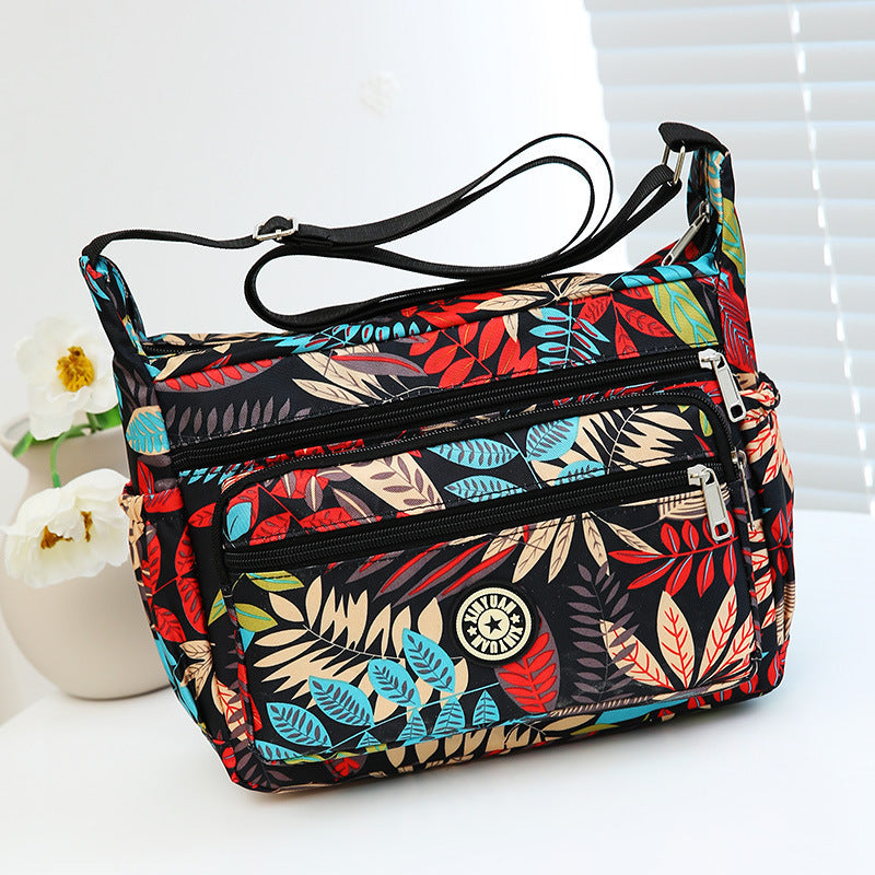 Women's Large Capacity Flower Cloth Oxford Canvas Shoulder Bags