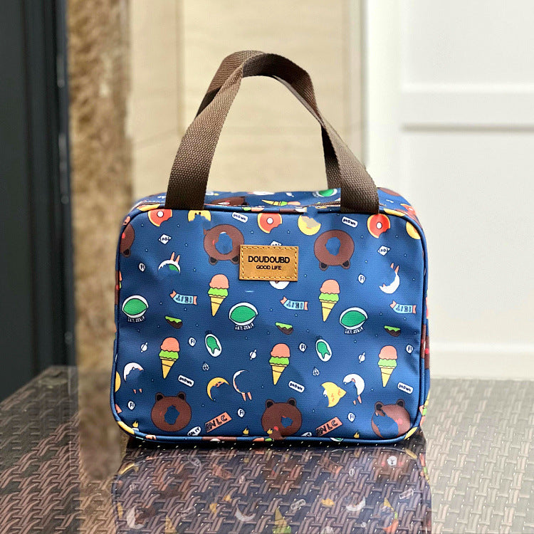Waterproof Widened Compartment Dinner Plate Insulated Lunch Handbags