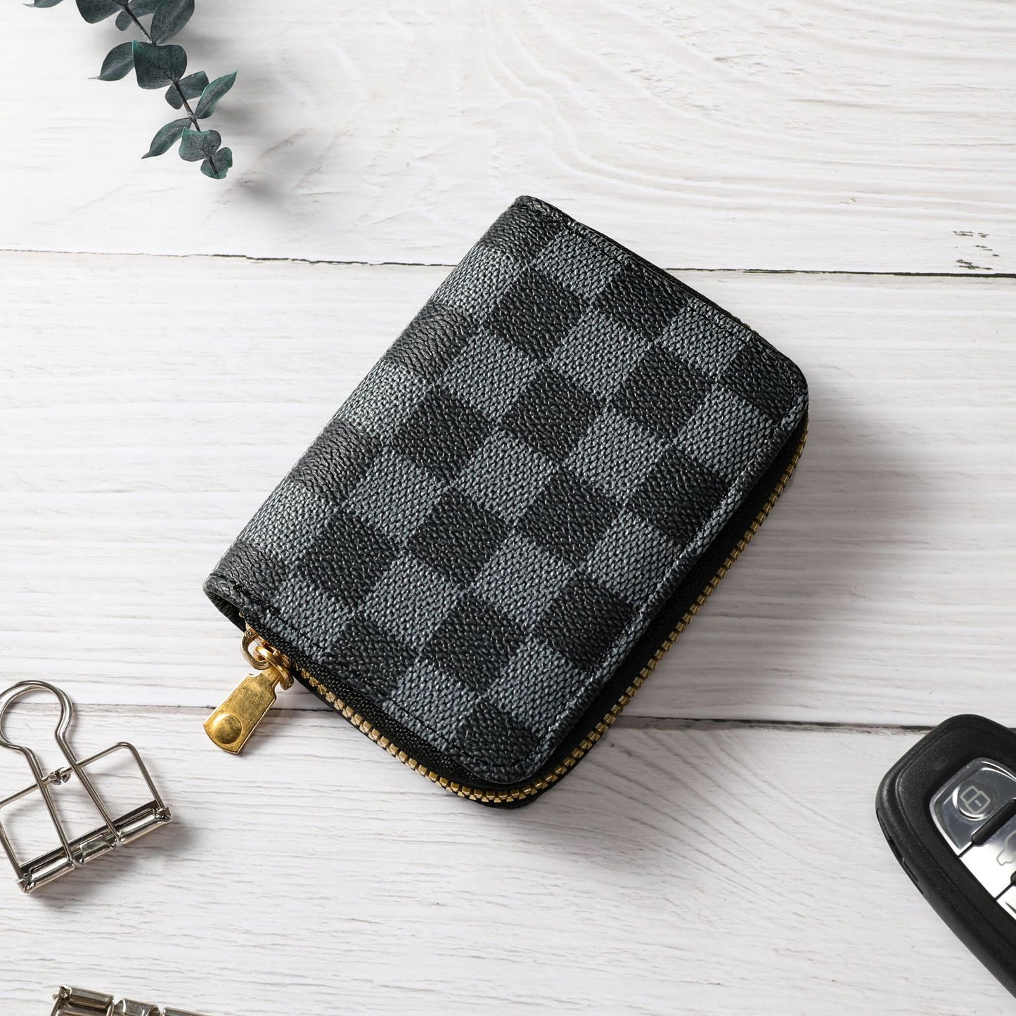 Men's Multiple Slots Document Short Large Capacity Expanding Card Holder