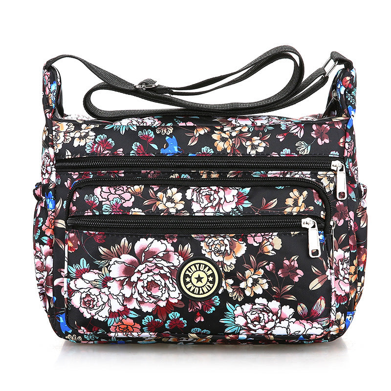 Women's Large Capacity Flower Cloth Oxford Canvas Shoulder Bags