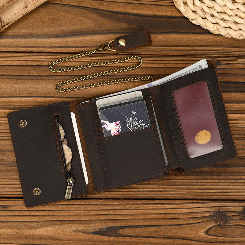 Men's Crazy Horse First Layer Cowhide Multiple Men's Wallets