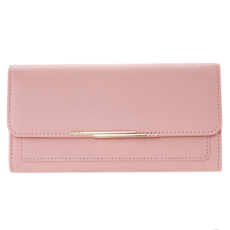 Women's Lychee Pattern Korean Fashion Elegant Ladies Wallets