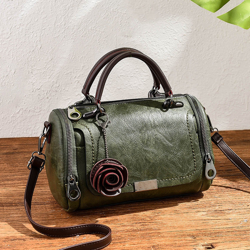 Casual Style Flower Pendant Korean Pillow Crossbody Bags