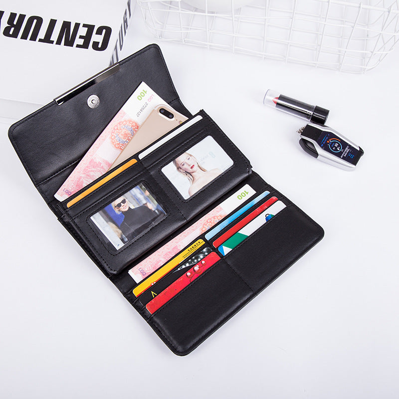 Women's Three-fold Luminous Rhombus Simple Long Vintage Little Ladies Wallet