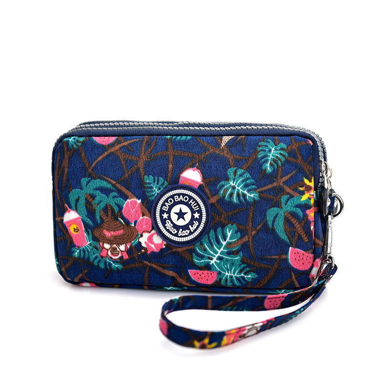 Women's Long Fabric Clutch Large Capacity Mobile Coin Purses