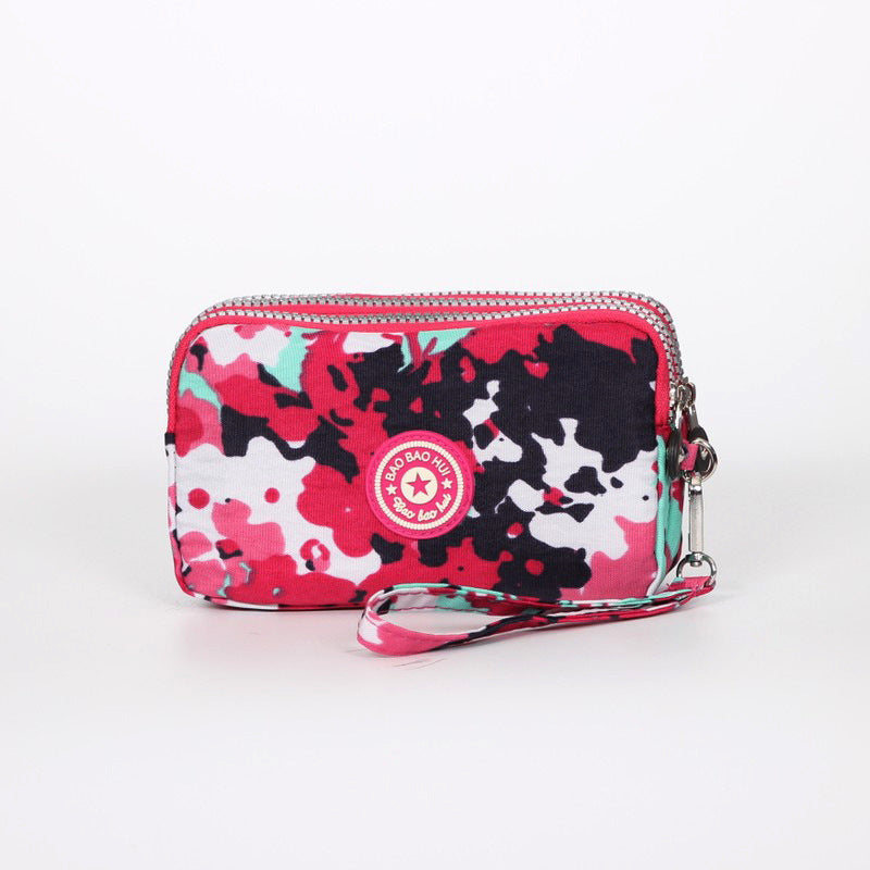 Women's Long Fabric Clutch Large Capacity Mobile Coin Purses