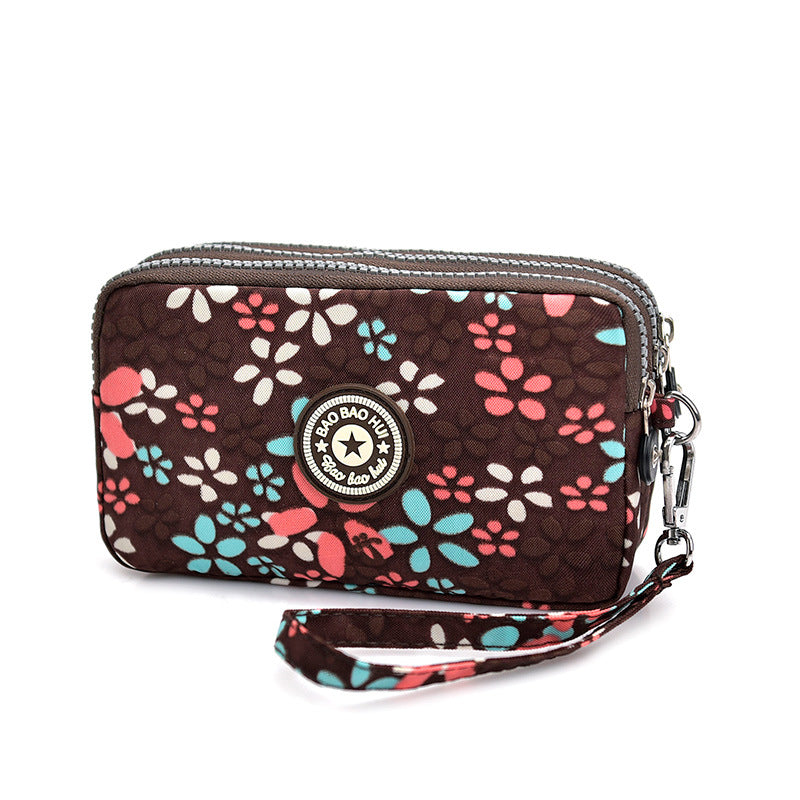 Women's Long Fabric Clutch Large Capacity Mobile Coin Purses