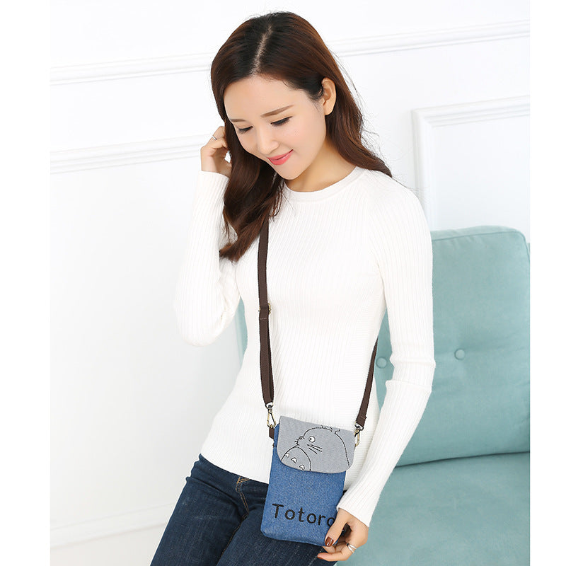 Comfortable Women's Halter Mobile Fabric Hand Phone Bags