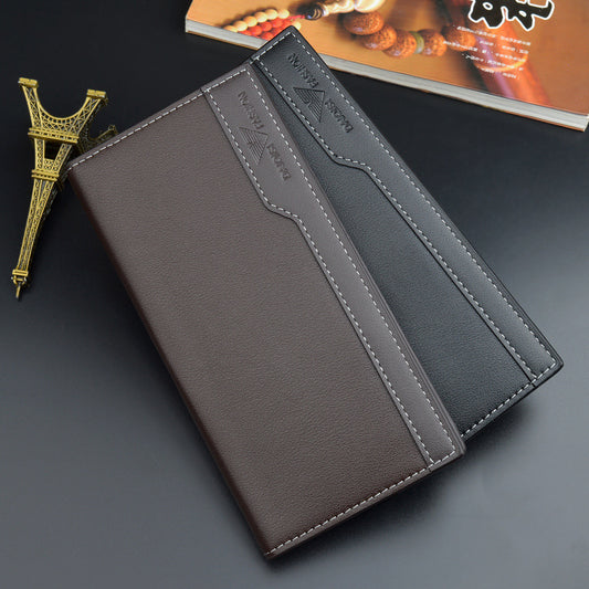 Men's Type Business Multiple Slots Large Capacity Minimalist Thin Soft Leather Men's Wallets