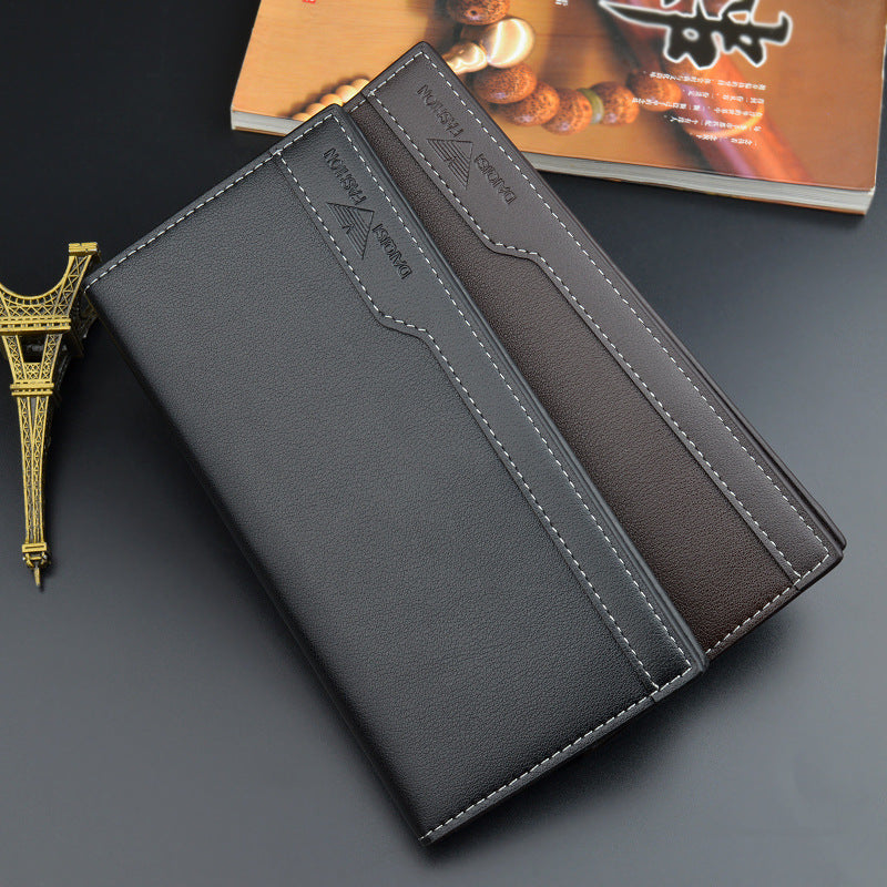 Men's Type Business Multiple Slots Large Capacity Minimalist Thin Soft Leather Men's Wallets