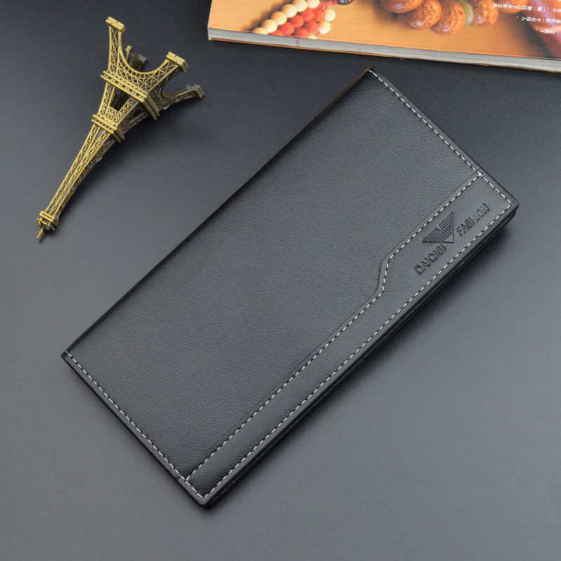 Men's Type Business Multiple Slots Large Capacity Minimalist Thin Soft Leather Men's Wallets