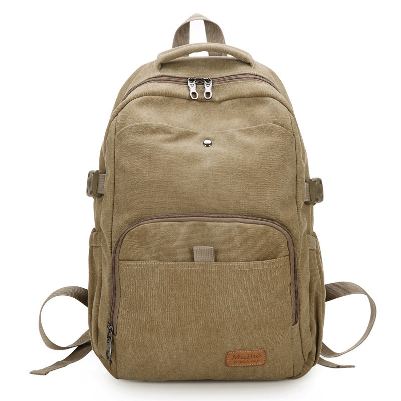 Women's Vintage Canvas Washed Male Simple Trendy Large Backpacks