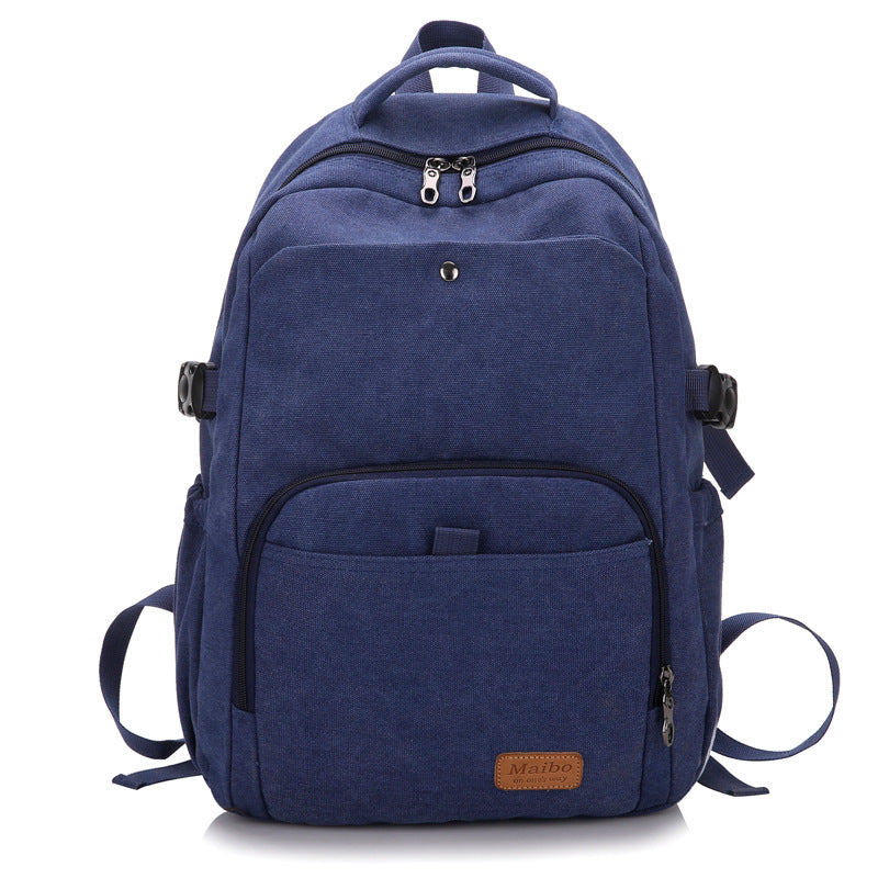 Women's Vintage Canvas Washed Male Simple Trendy Large Backpacks