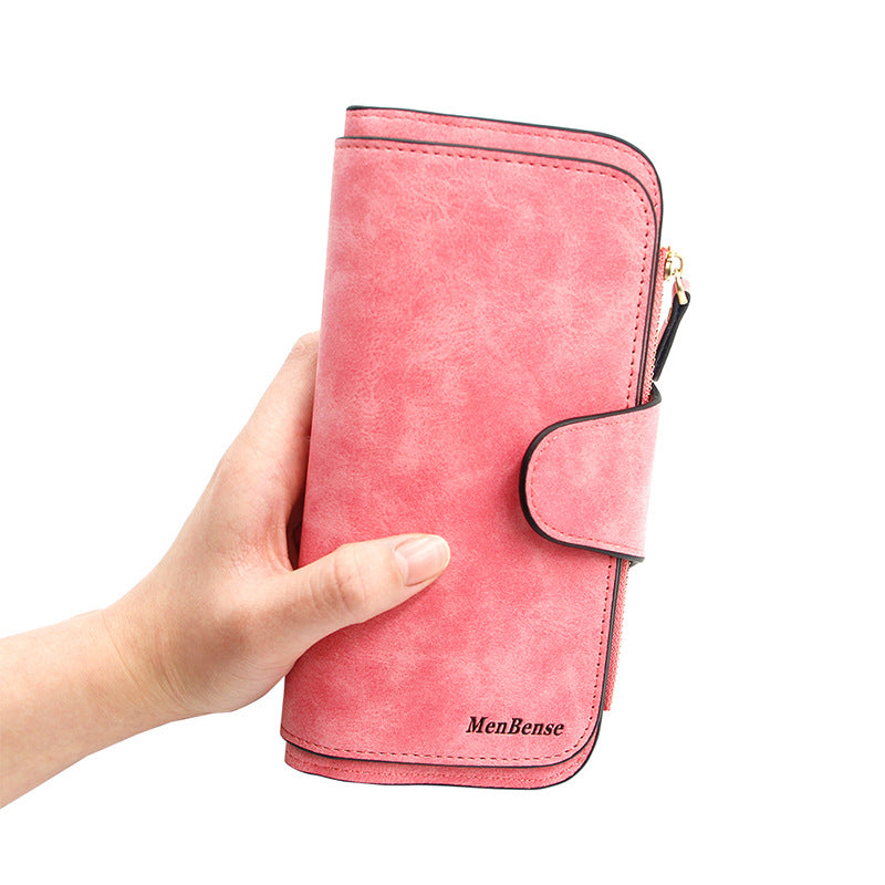 Women's Fashion Long Korean Frosted Large Capacity Ladies Wallet