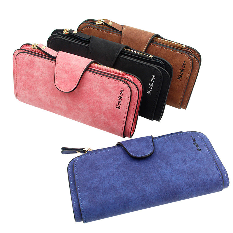 Women's Fashion Long Korean Frosted Large Capacity Ladies Wallet