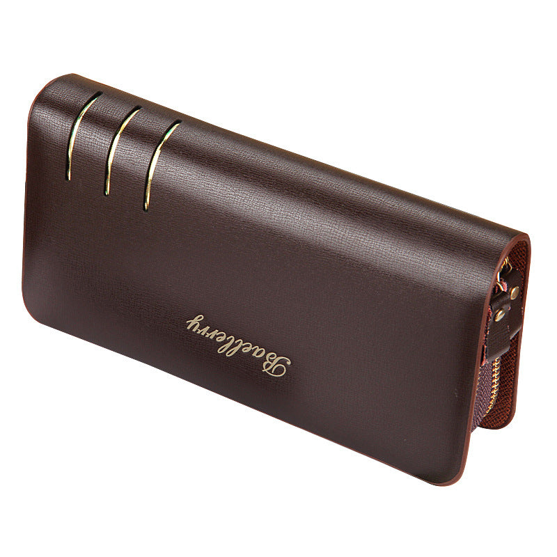 Men's Clutch Long Double Zipper Mobile Men's Wallets
