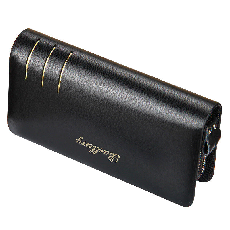 Men's Clutch Long Double Zipper Mobile Men's Wallets