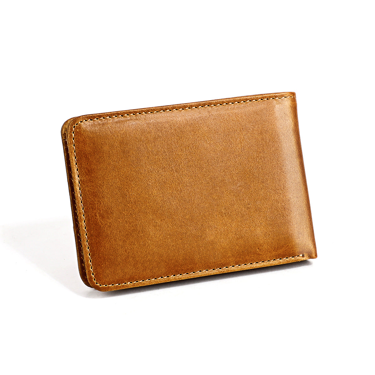 Women's & Men's & First Layer Cowhide Beauty Clip Card Holder