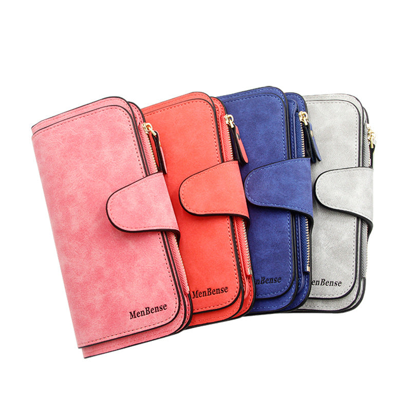 Women's Fashion Long Korean Frosted Large Capacity Ladies Wallet