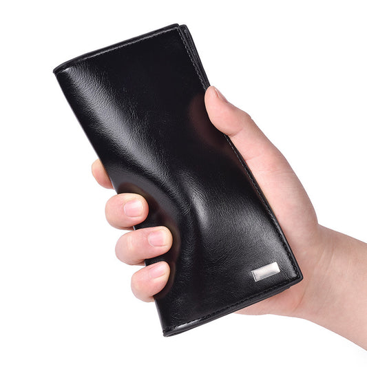 Men's Long Soft Leather Plus Circumference Large Men's Wallets