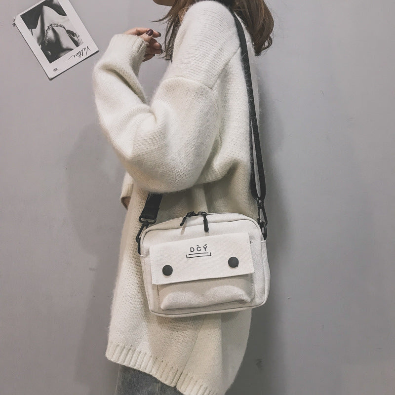 Women's Canvas Korean Style Letter Simple For Shoulder Bags