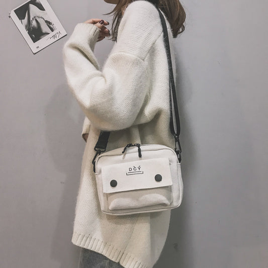 Women's Canvas Korean Style Letter Simple For Shoulder Bags