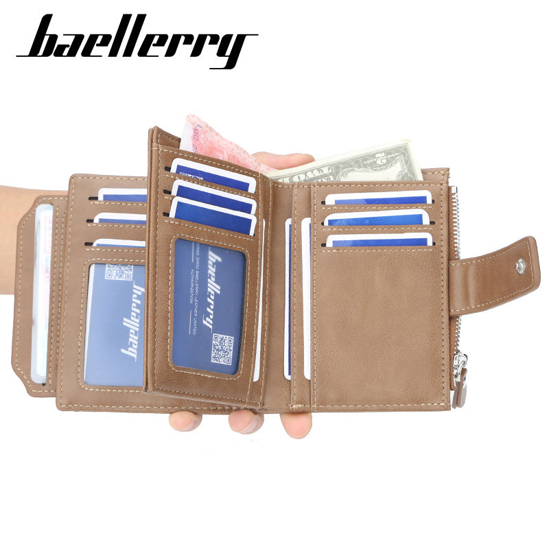 Popular Men's Short Zipper Multifunctional Gift Men's Wallets