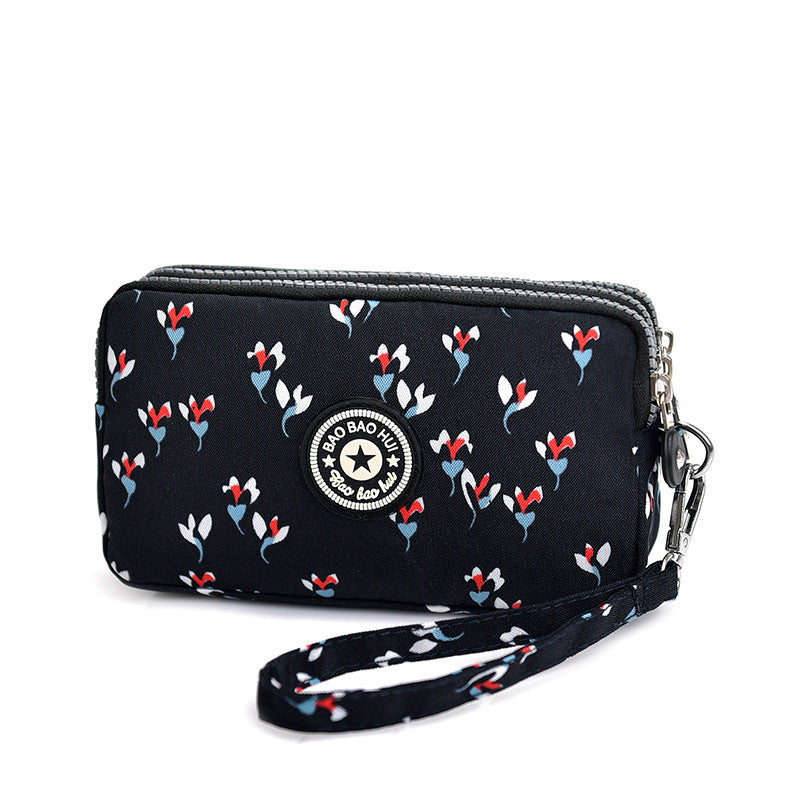 Women's Long Fabric Clutch Large Capacity Mobile Coin Purses