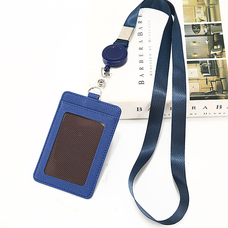 Work Imitation Leather Badge Permit Cover Card Holder