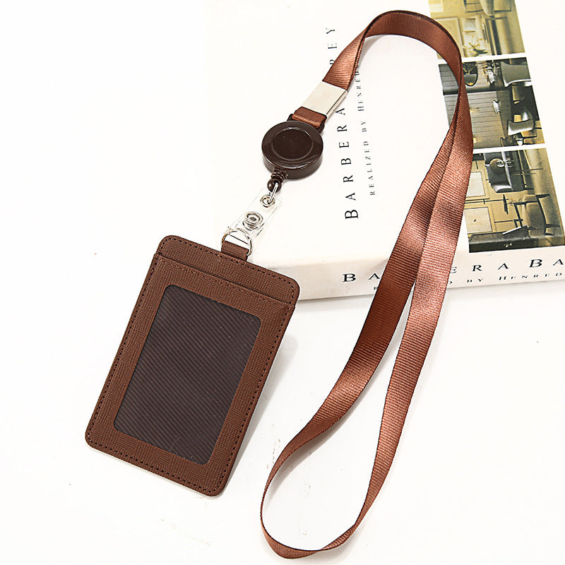 Work Imitation Leather Badge Permit Cover Card Holder
