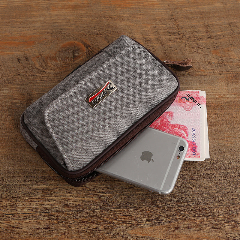 Men's New Attractive Mobile Canvas Business Men's Waist Packs