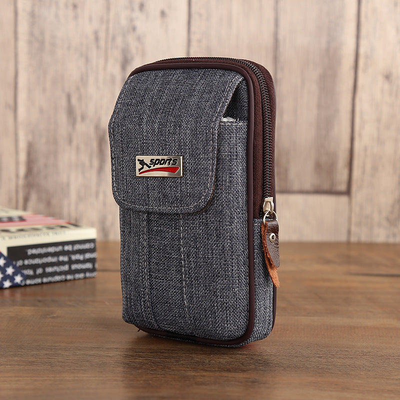 Men's New Attractive Mobile Canvas Business Men's Waist Packs