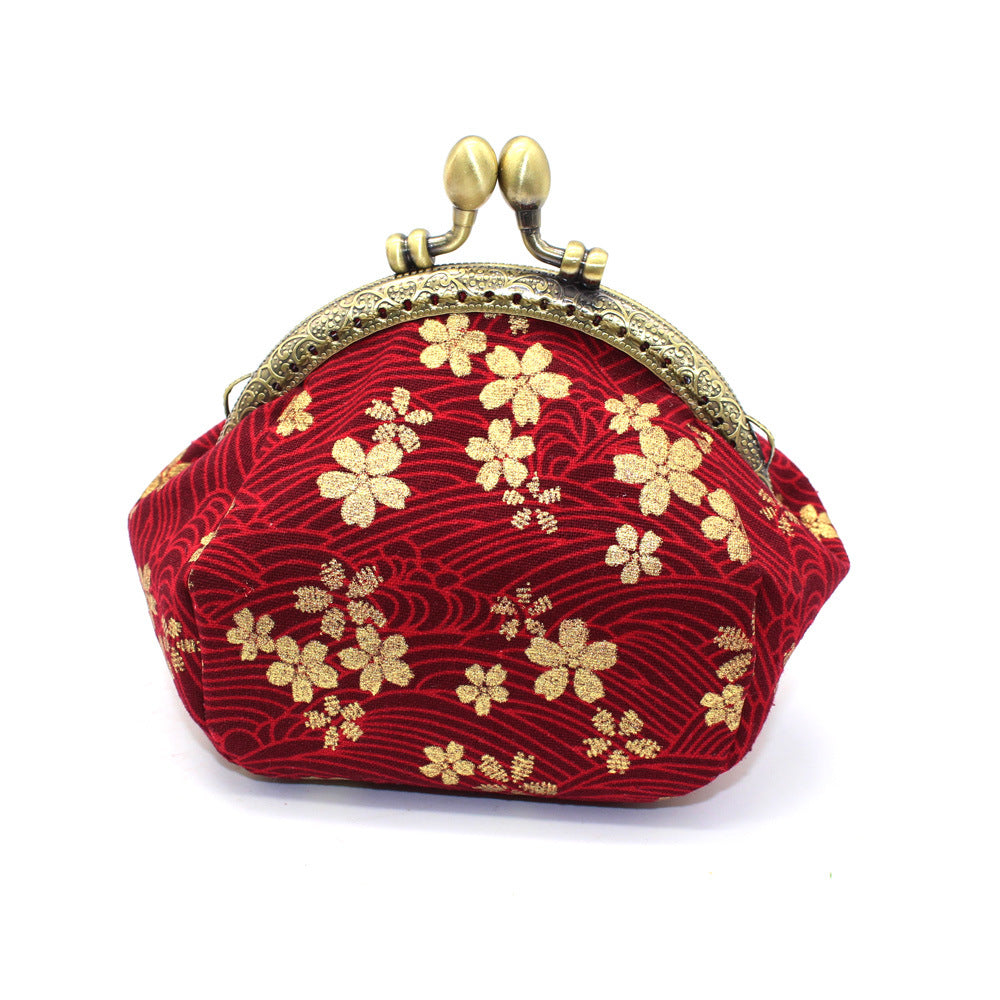 Durable Women's Style Printing Handmade Fabric Coin Purses