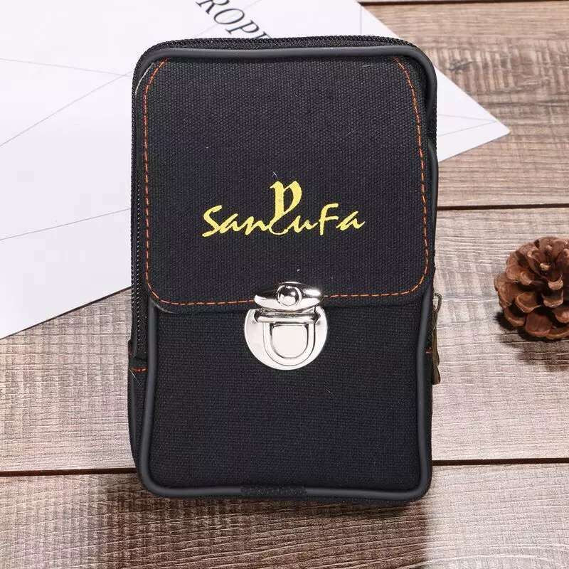 Men's Multifunctional Mortise Horizontal Leisure Pannier Mobile Men's Waist Packs