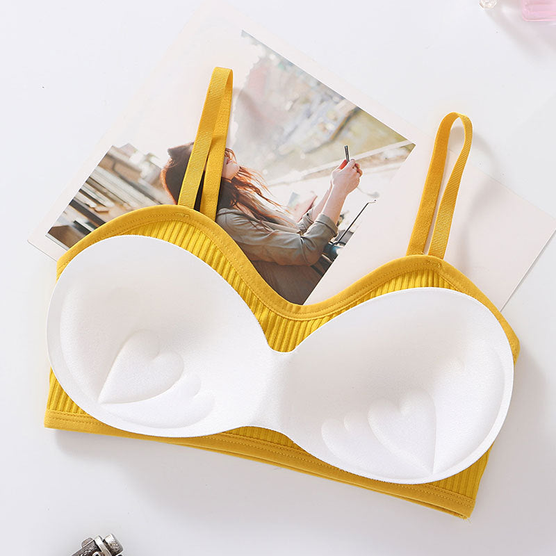 Women's Push Up Base Breast Holding Sexy Small Sling Bras