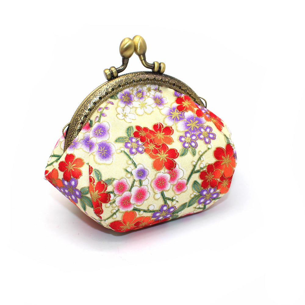 Durable Women's Style Printing Handmade Fabric Coin Purses