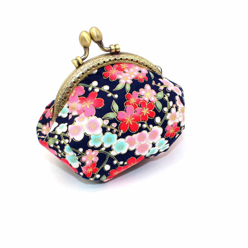 Durable Women's Style Printing Handmade Fabric Coin Purses