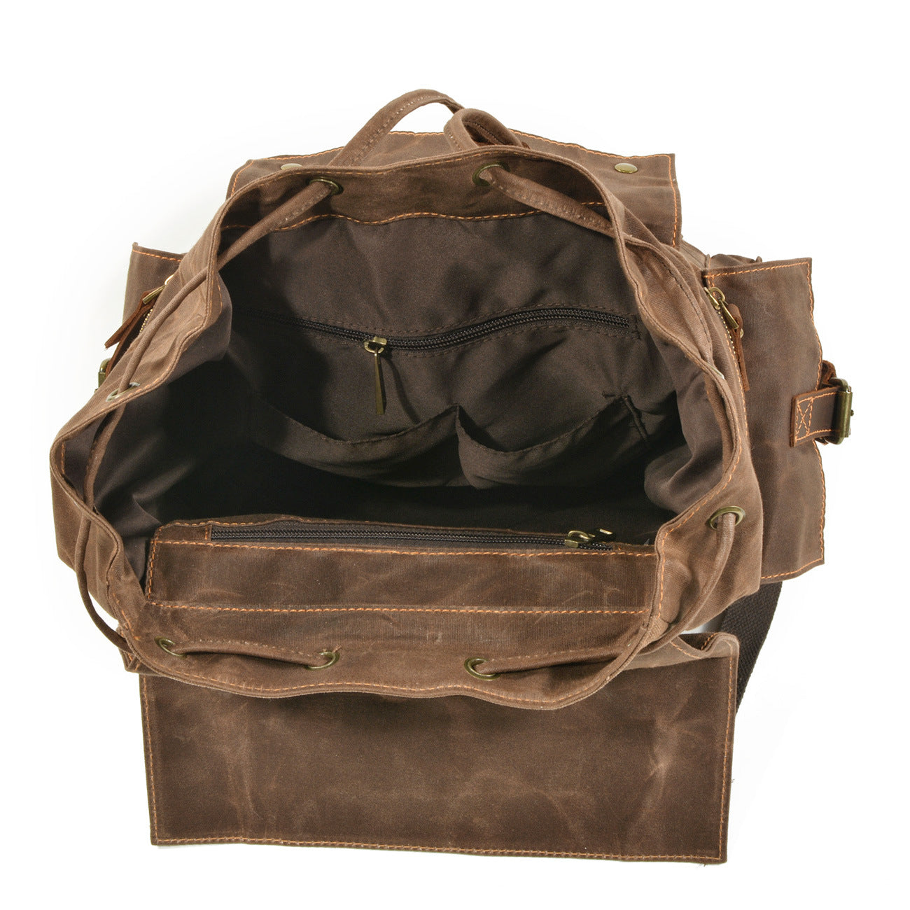 Women's & Men's Vintage And Beeswax Canvas Leisure Crazy Horse Backpacks