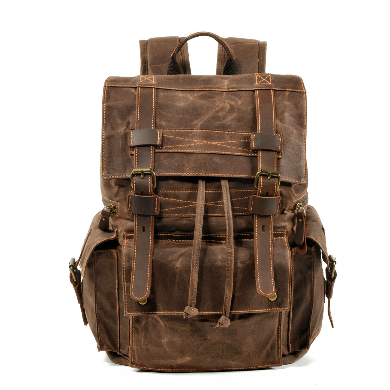 Women's & Men's Vintage And Beeswax Canvas Leisure Crazy Horse Backpacks