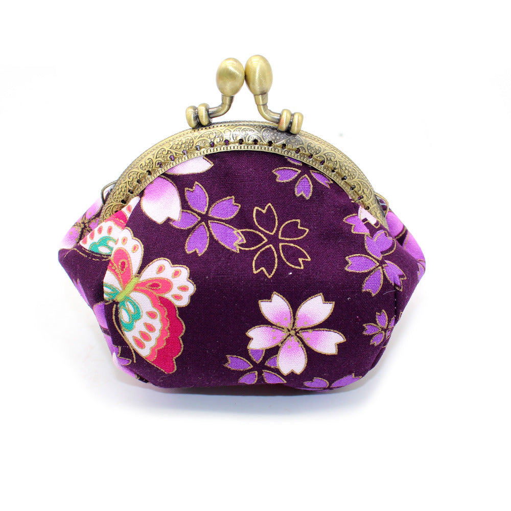 Durable Women's Style Printing Handmade Fabric Coin Purses