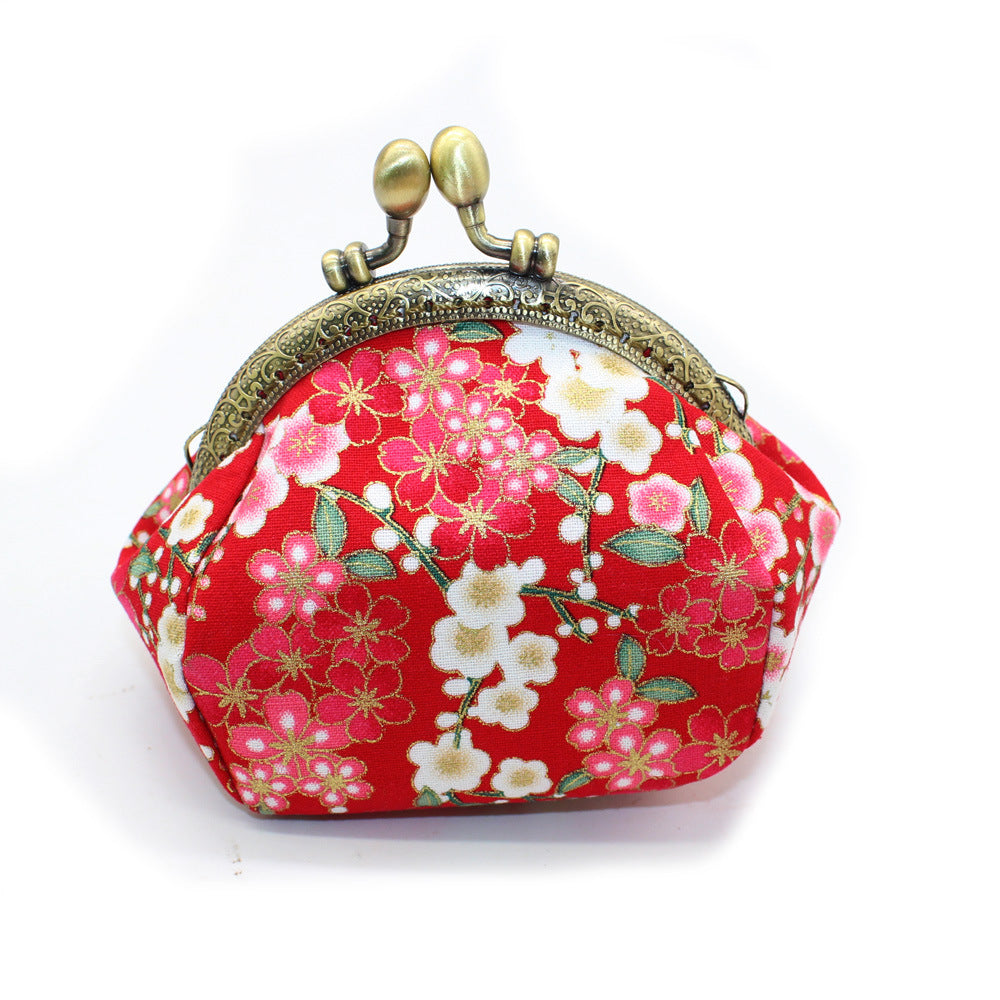 Durable Women's Style Printing Handmade Fabric Coin Purses