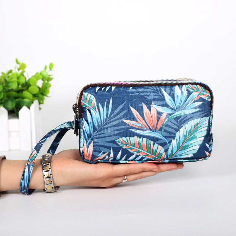 Women's Long Fabric Clutch Zipper Large Capacity Bags