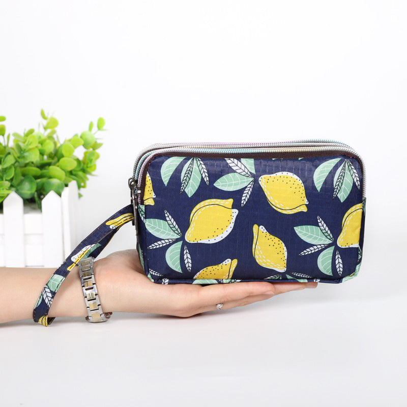 Women's Long Fabric Clutch Zipper Large Capacity Bags