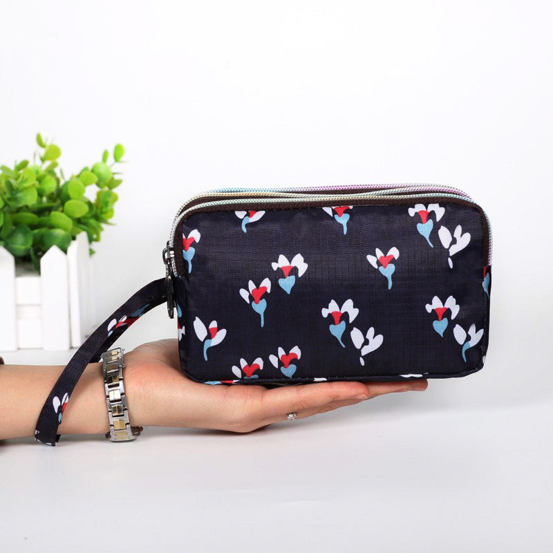 Women's Long Fabric Clutch Zipper Large Capacity Bags