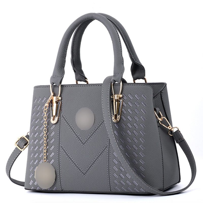 Women's Korean Fashion Embroidery Thread Big Handbags