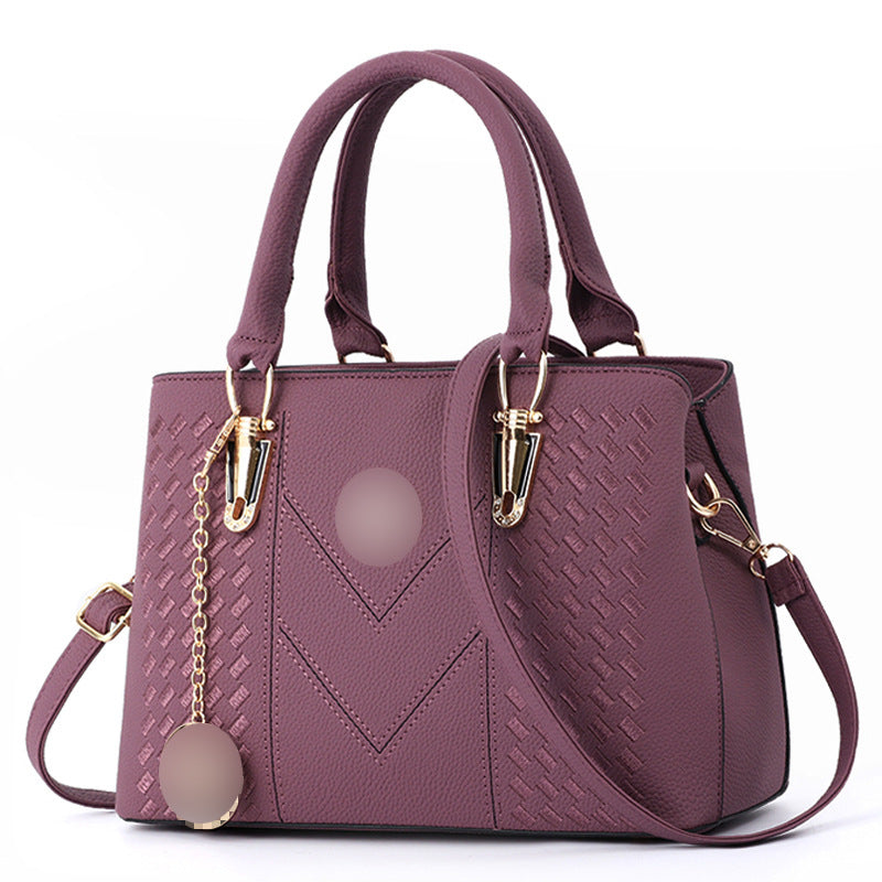 Women's Korean Fashion Embroidery Thread Big Handbags